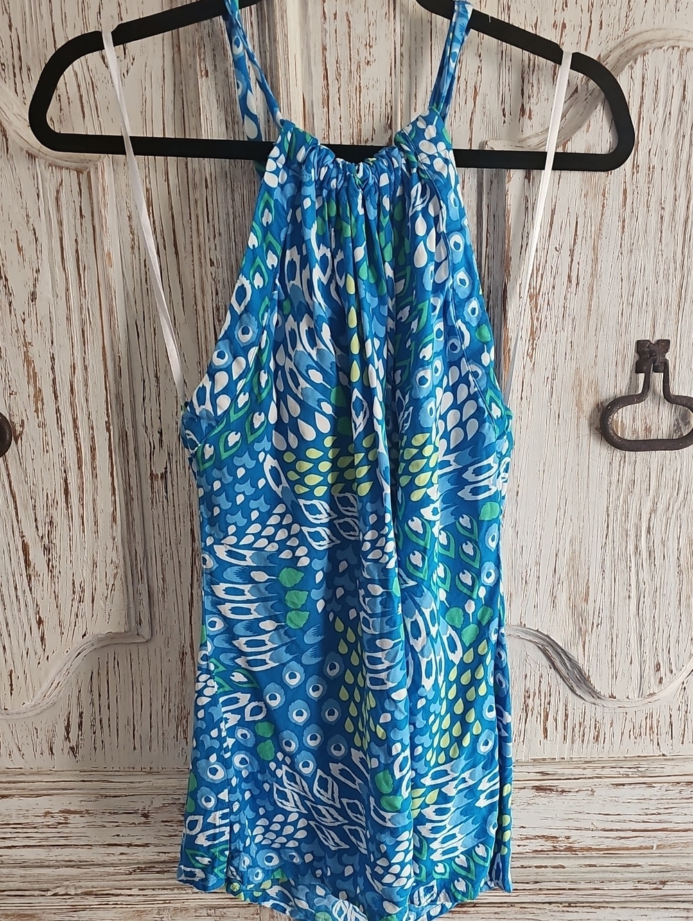 Escada Living Blue Halter Top - Size Small